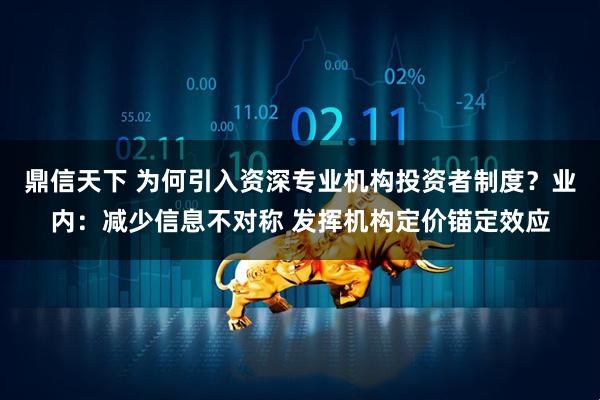 鼎信天下 为何引入资深专业机构投资者制度？业内：减少信息不对称 发挥机构定价锚定效应